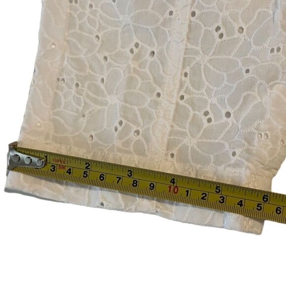 Derek Lam 10 Crosby Mila White Eyelet Cargo Utility Pants Size 8 - Picture 5 of 13